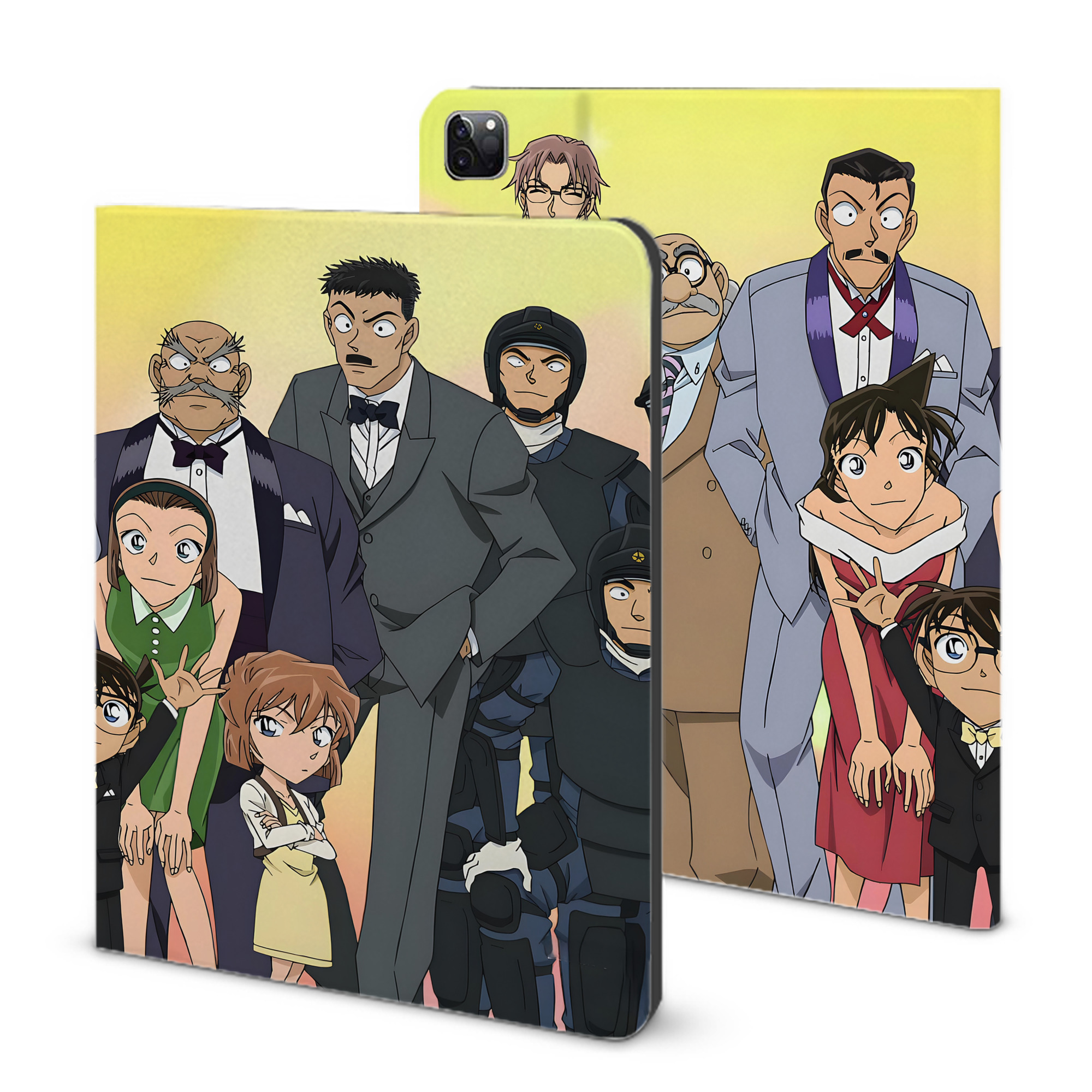 （画像用） 名探偵コナン Detective Conan IPad ケース ブック型 PUレザー TPU 耐衝撃 軽量 薄型 ペン収納なし 全面保護 IPad 各モデル対応